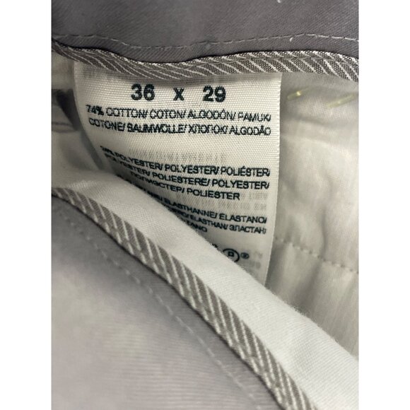 Dockers Mens Gray Cotton Blend Iron Free Straight Fit Khaki Pants Sz 36x29 - New - Picture 10 of 12
